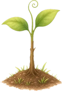 A tiny sprouting tree